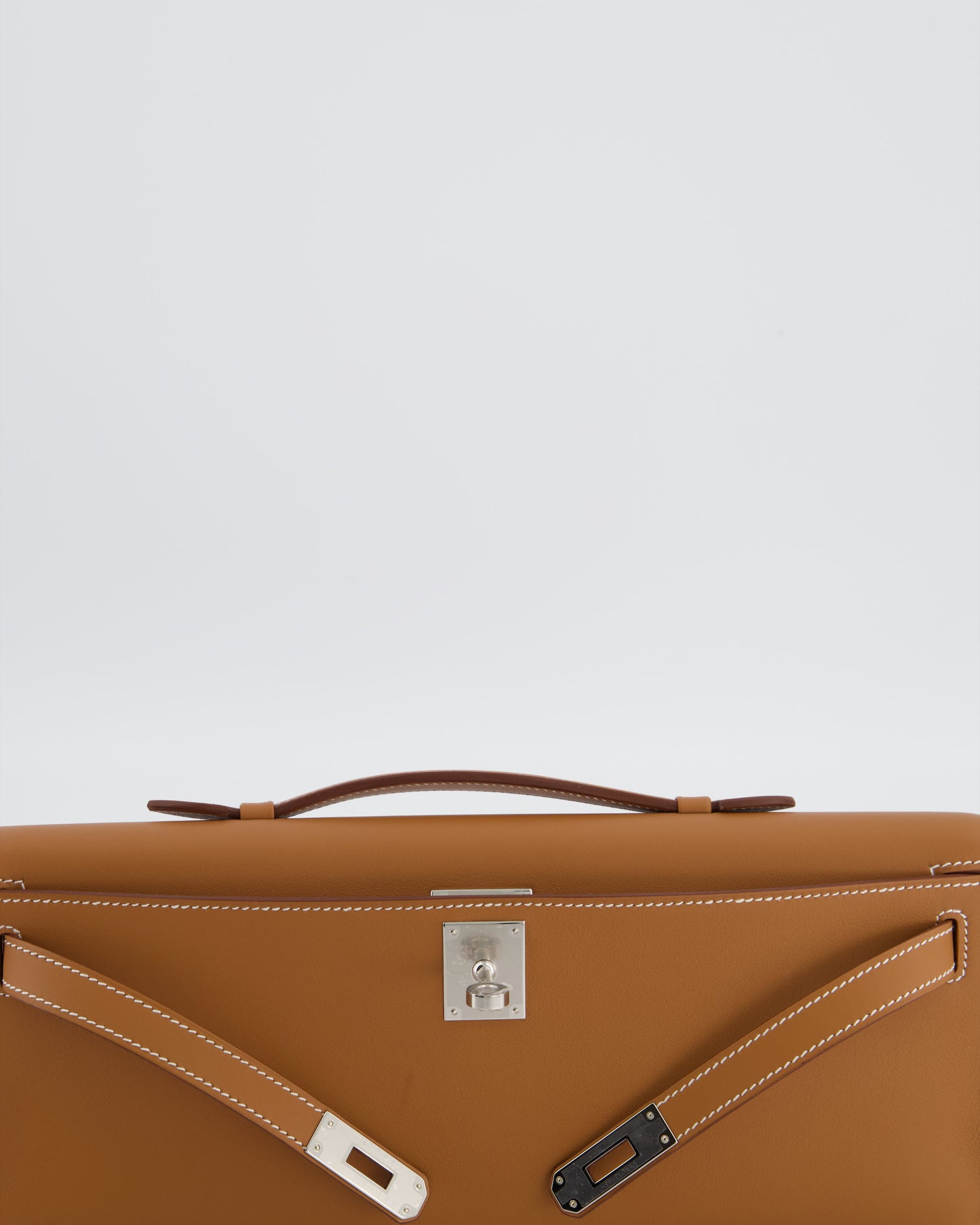 *HOT & RARE* Hermes Kelly Cut Bag in Gold Swift Leather with Palladium Hardware