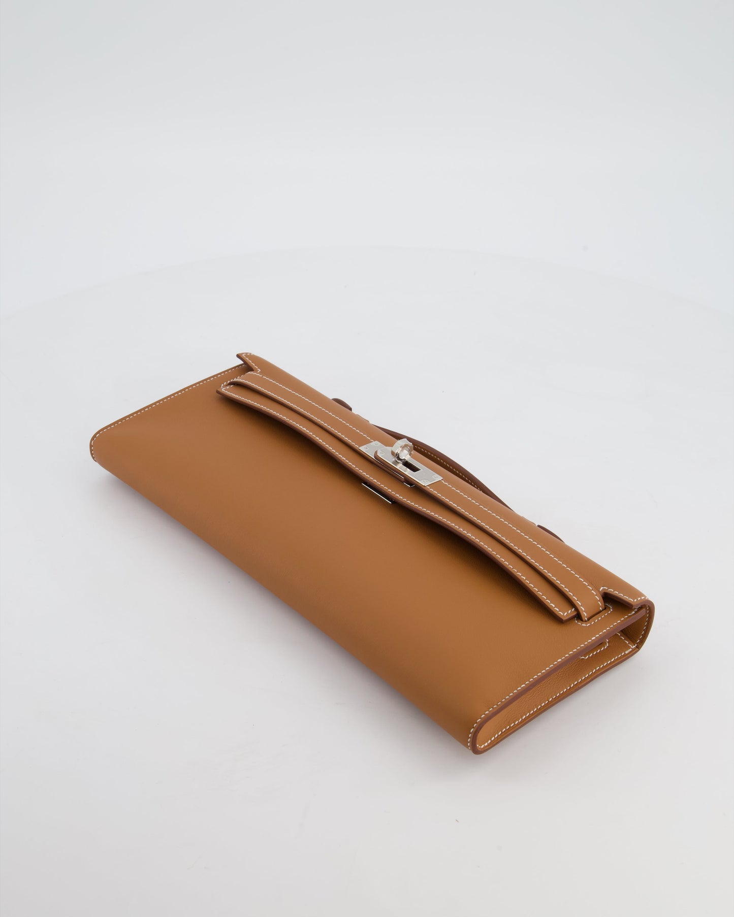 *HOT & RARE* Hermes Kelly Cut Bag in Gold Swift Leather with Palladium Hardware