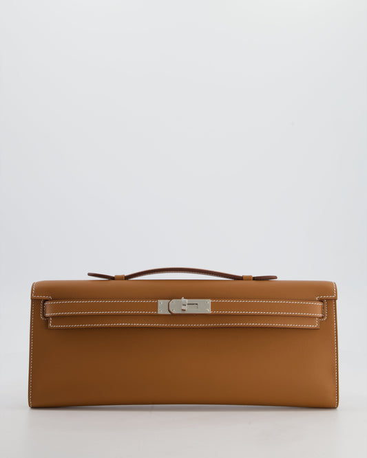 *HOT & RARE* Hermes Kelly Cut Bag in Gold Swift Leather with Palladium Hardware