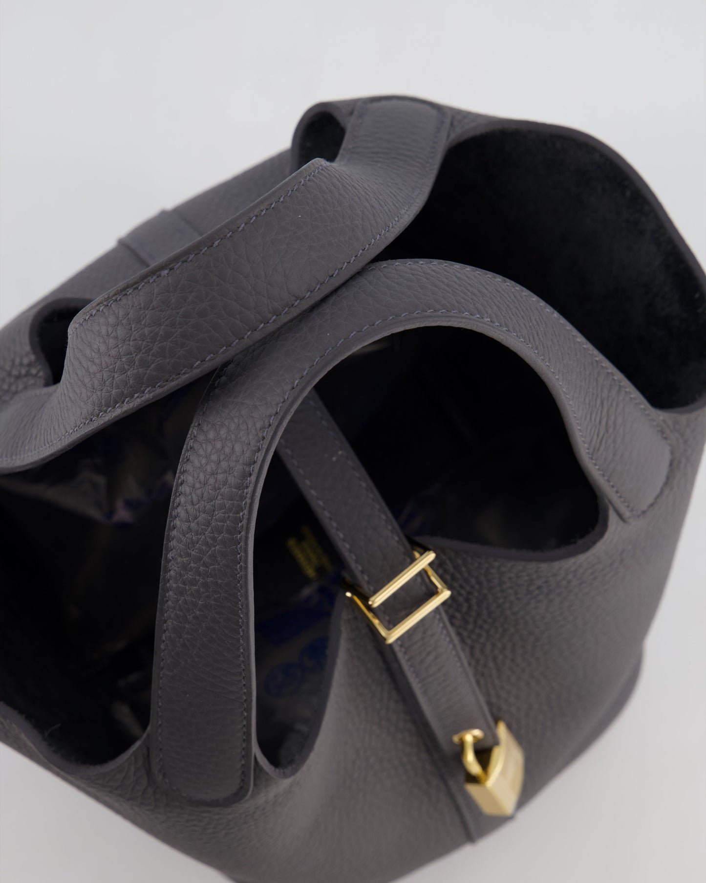 Hermes Picotin Lock 18 Bag in Ardoise Clemence Leather with Permabrass Hardware