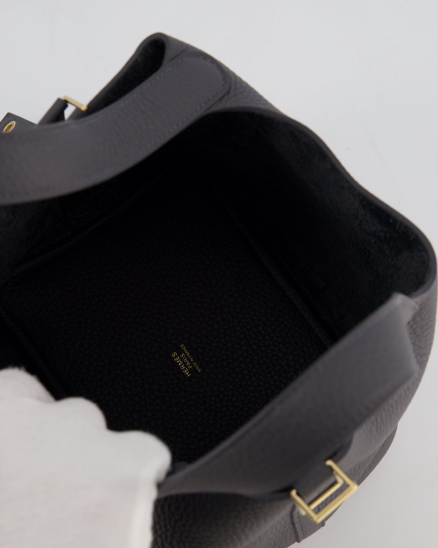 Hermes Picotin Lock 18 Bag in Ardoise Clemence Leather with Permabrass Hardware