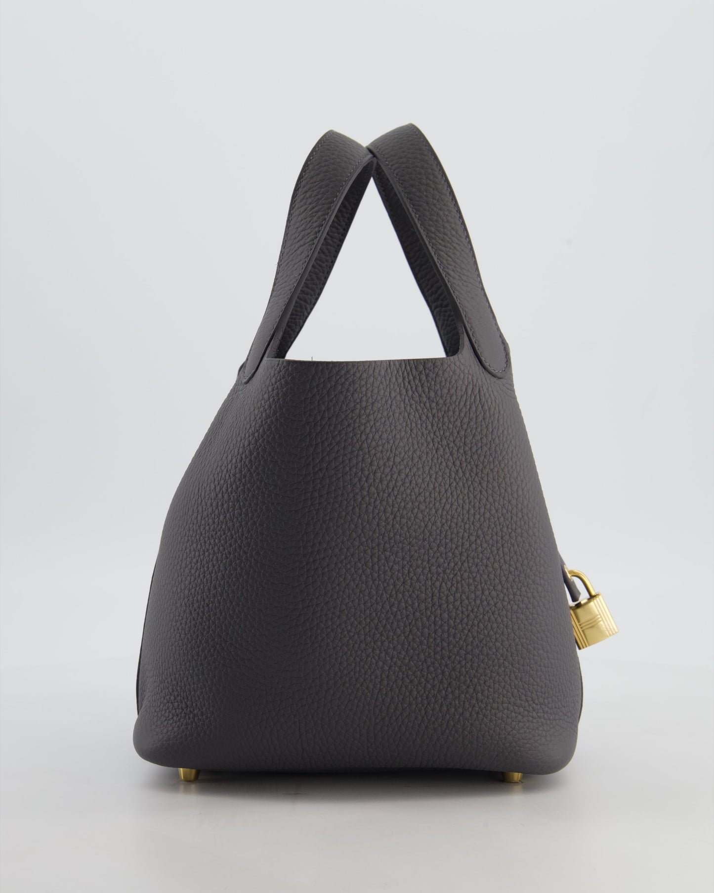 Hermes Picotin Lock 18 Bag in Ardoise Clemence Leather with Permabrass Hardware