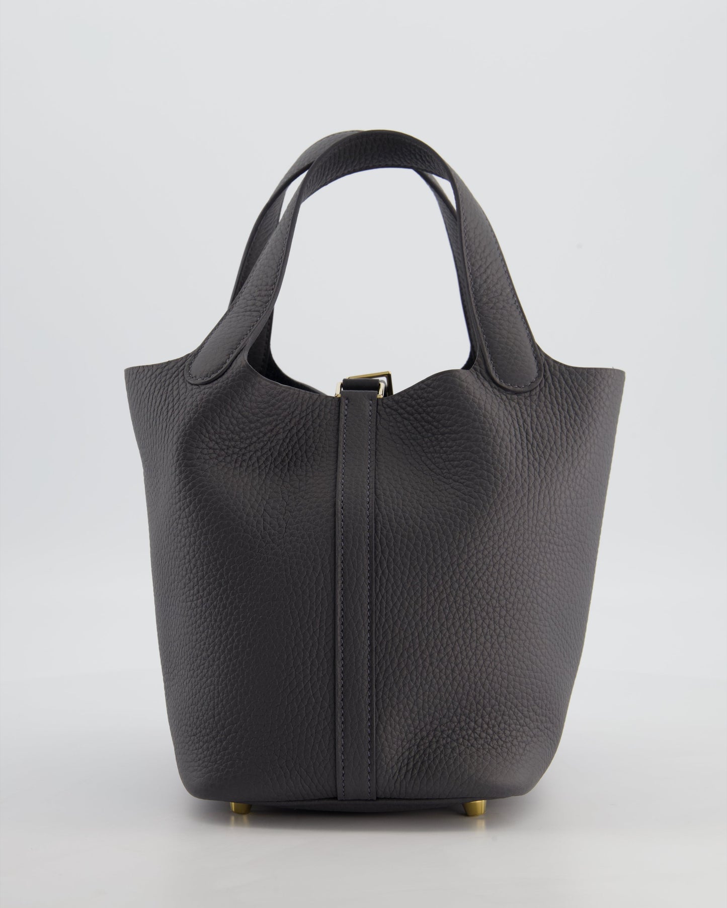 Hermes Picotin Lock 18 Bag in Ardoise Clemence Leather with Permabrass Hardware
