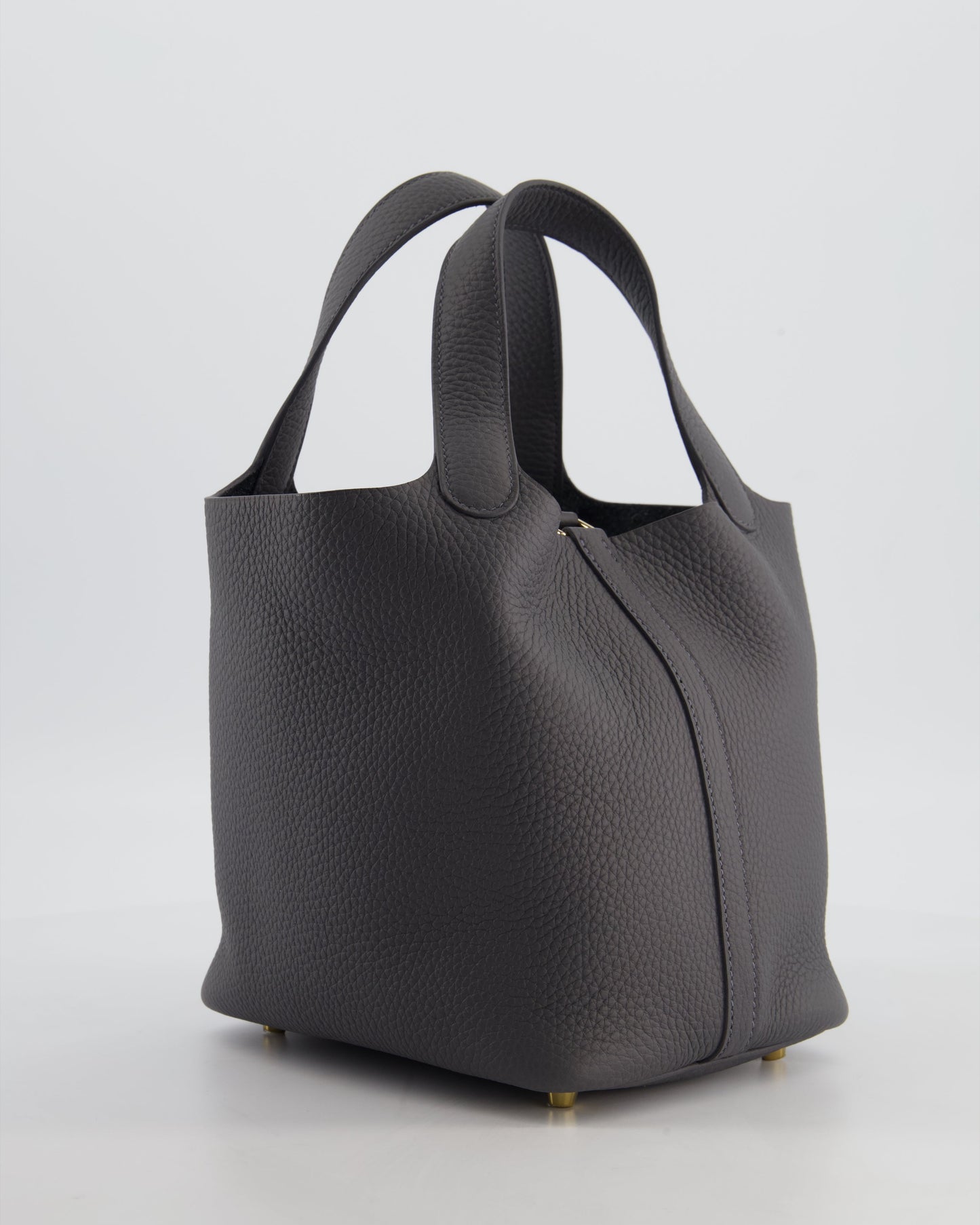 Hermes Picotin Lock 18 Bag in Ardoise Clemence Leather with Permabrass Hardware