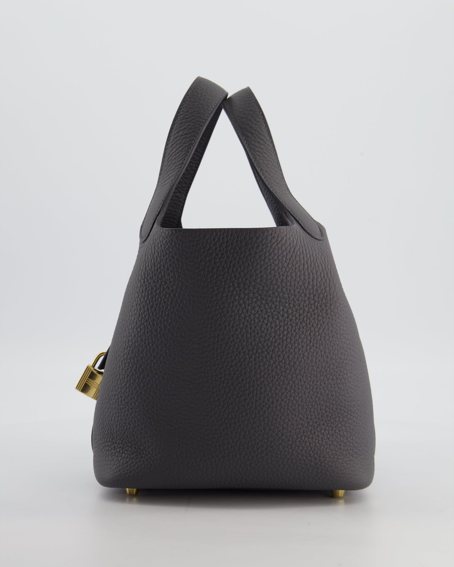 Hermes Picotin Lock 18 Bag in Ardoise Clemence Leather with Permabrass Hardware