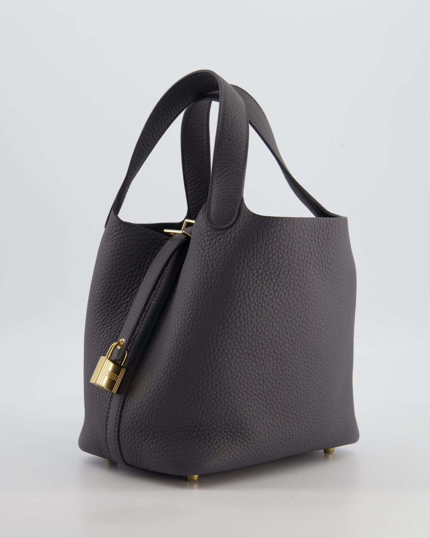 Hermes Picotin Lock 18 Bag in Ardoise Clemence Leather with Permabrass Hardware