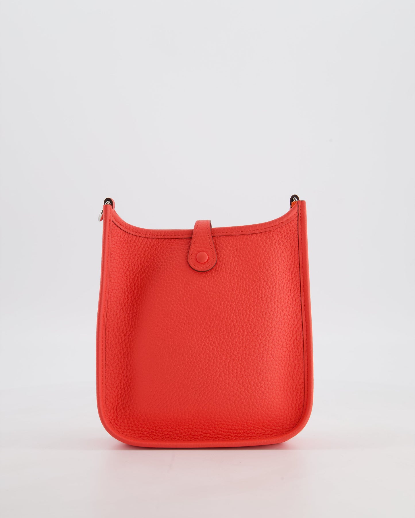 Hermes Mini Evelyne Bag in Rose Texas Clemence Leather with Palladium Hardware