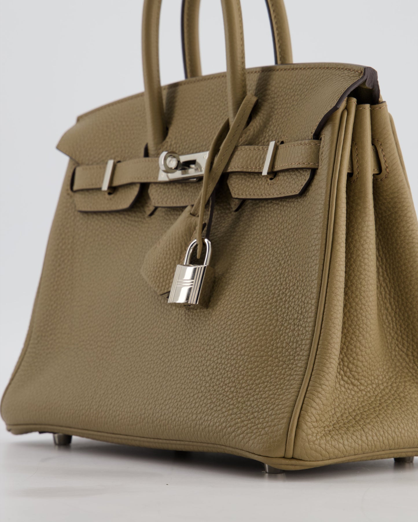 Hermes Birkin 25 Retourne Bag in Beige Marfa Togo Leather with Palladium Hardware