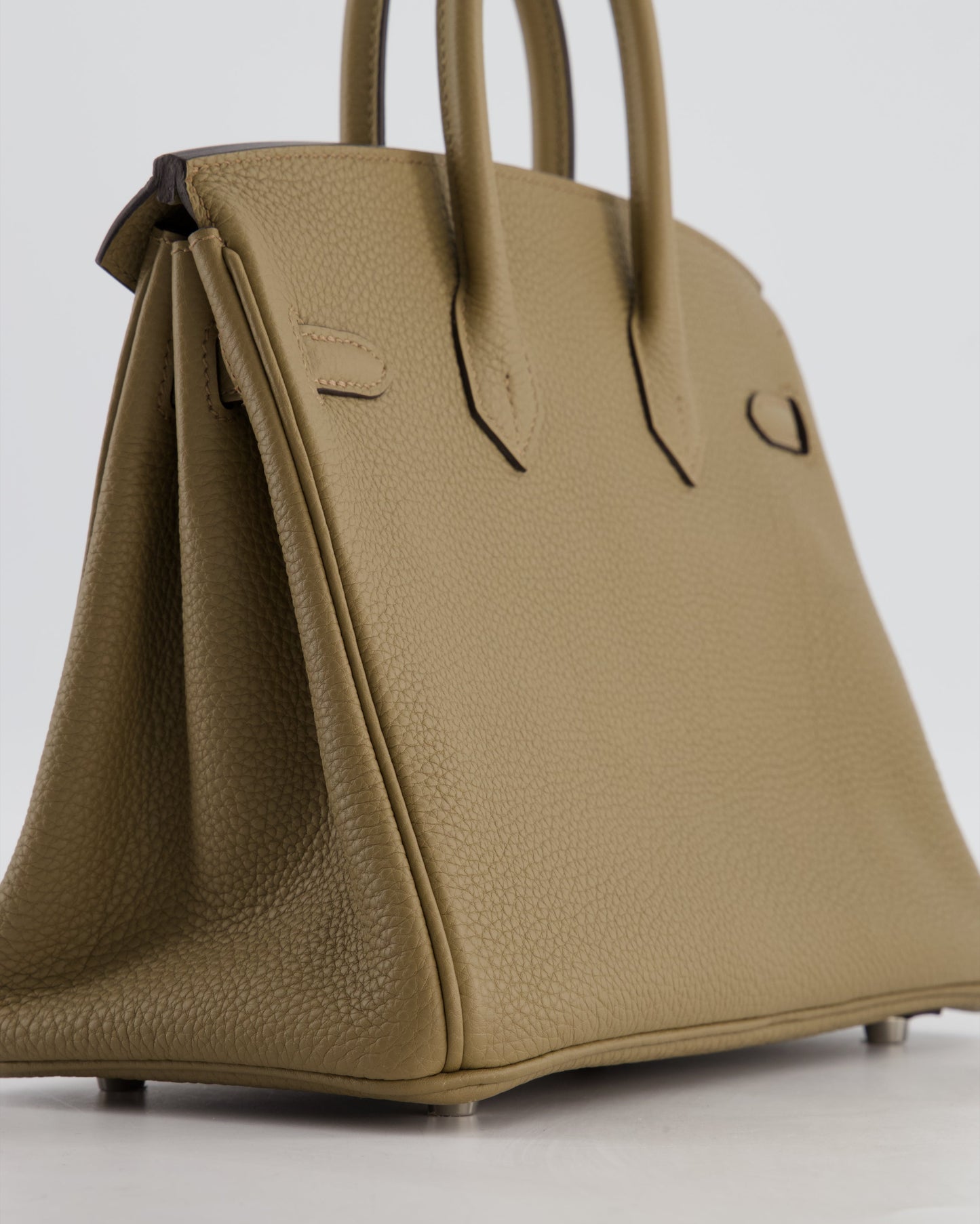 Hermes Birkin 25 Retourne Bag in Beige Marfa Togo Leather with Palladium Hardware
