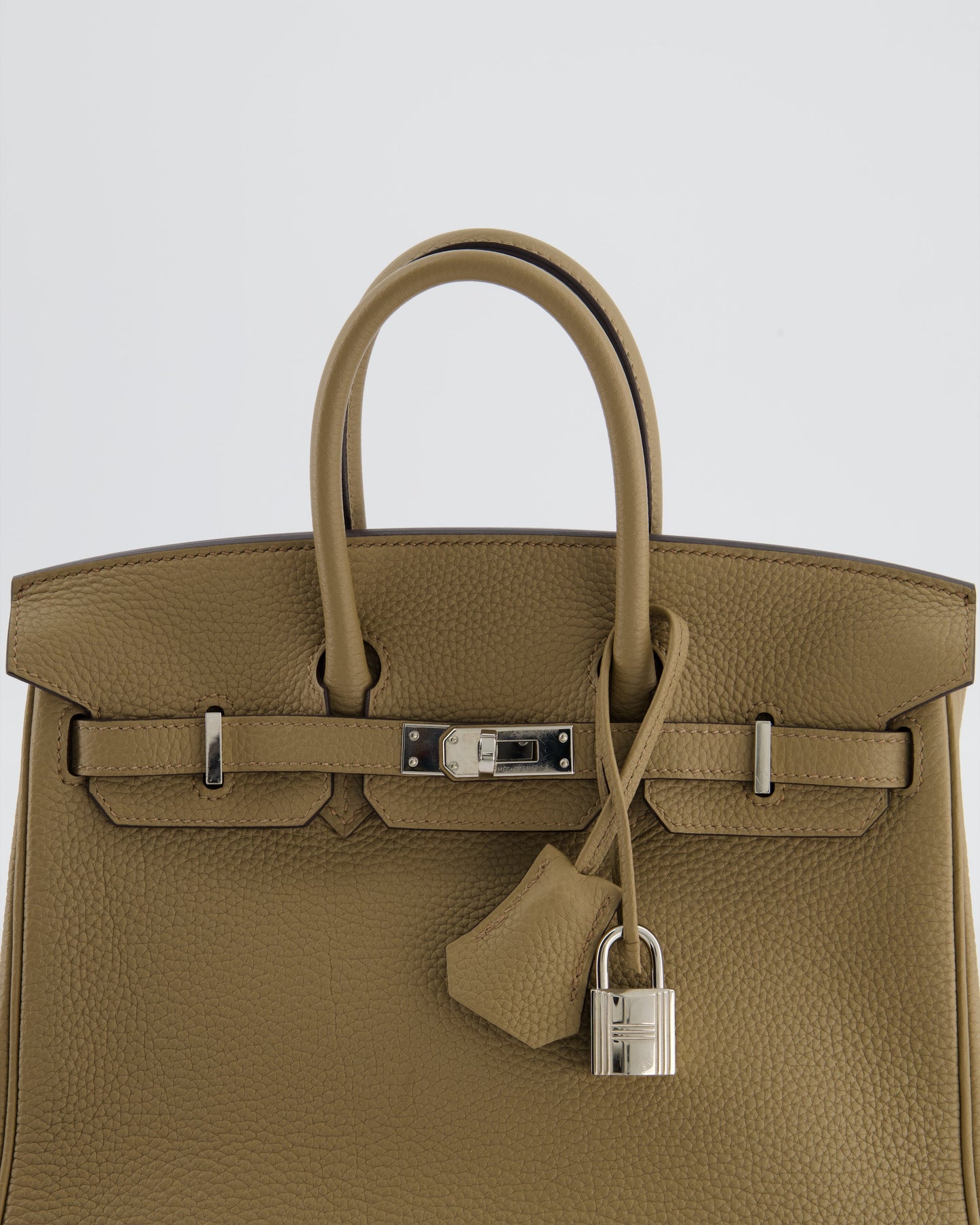 Hermes Birkin 25 Retourne Bag in Beige Marfa Togo Leather with Palladium Hardware