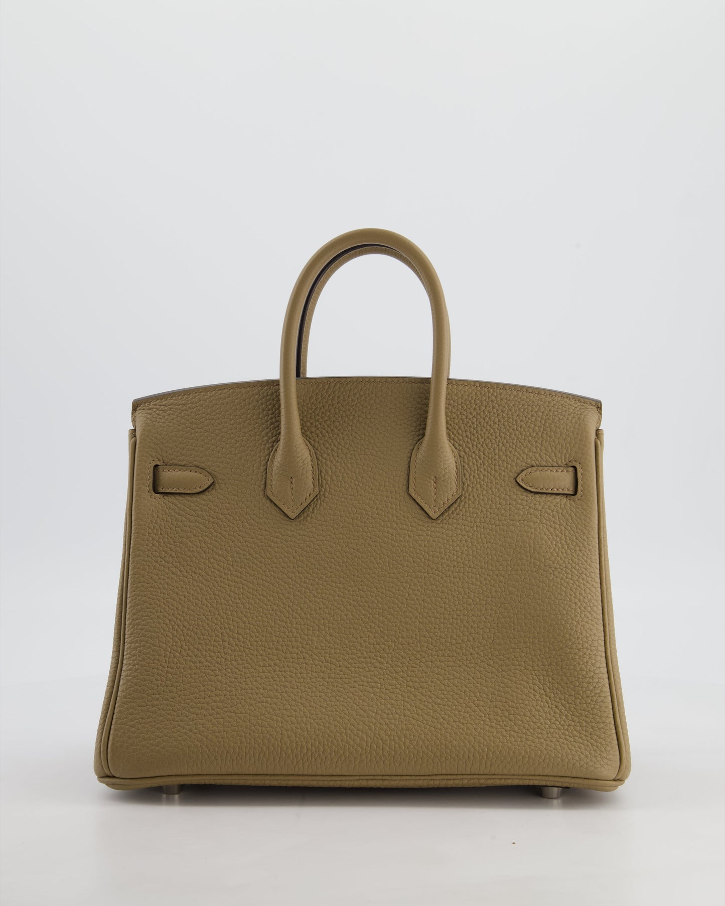 Hermes Birkin 25 Retourne Bag in Beige Marfa Togo Leather with Palladium Hardware