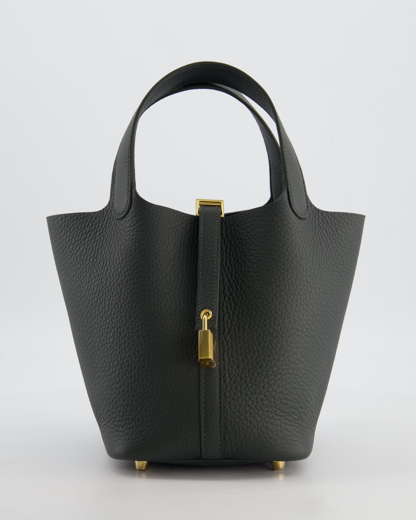 Hermes Picotin Lock 18 Bag in Vert Mangrove Clemence Leather with Permabrass Hardware