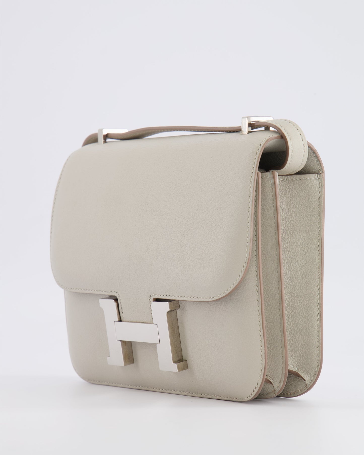 Hermes Constance III 18 Bag in Gris Perle Evercolor Leather with Palladium Hardware