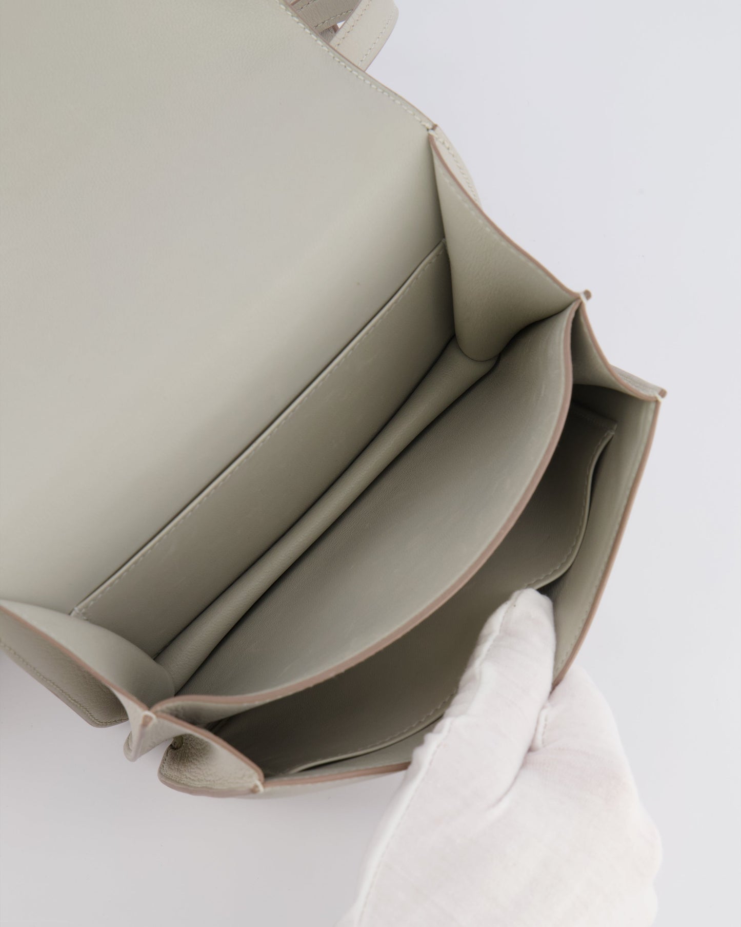 Hermes Constance III 18 Bag in Gris Perle Evercolor Leather with Palladium Hardware