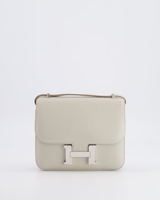 Hermes Constance III 18 Bag in Gris Perle Evercolor Leather with Palladium Hardware