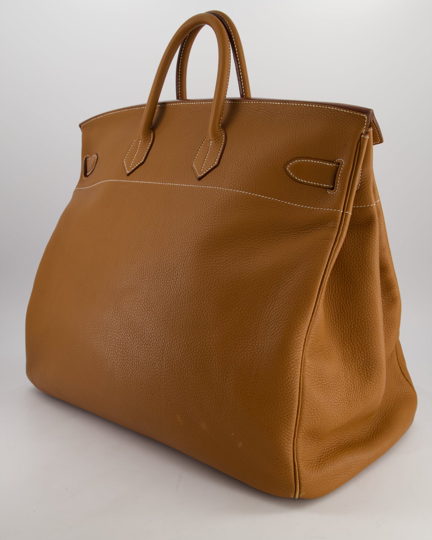 Hermes Haut à Courroies HAC 40 Bag in Gold Togo Leather with Palladium Hardware
