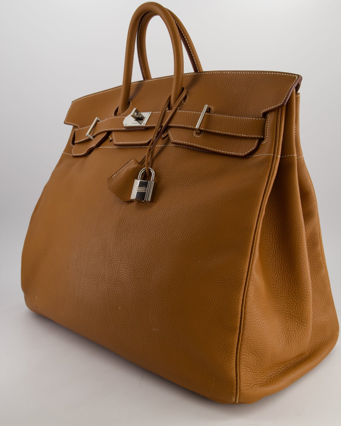 Hermes Haut à Courroies HAC 40 Bag in Gold Togo Leather with Palladium Hardware