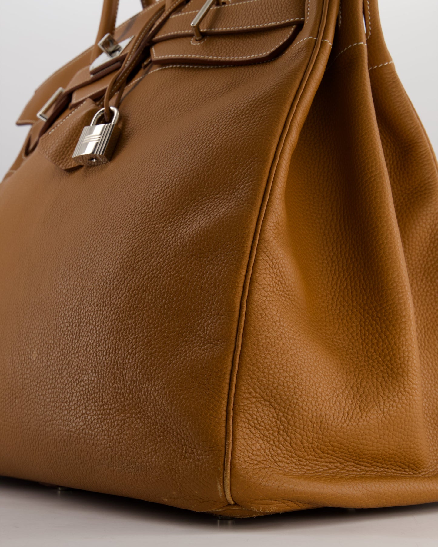 Hermes Haut à Courroies HAC 40 Bag in Gold Togo Leather with Palladium Hardware
