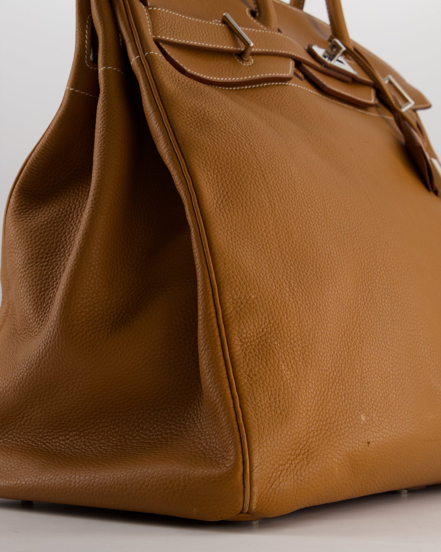 Hermes Haut à Courroies HAC 40 Bag in Gold Togo Leather with Palladium Hardware