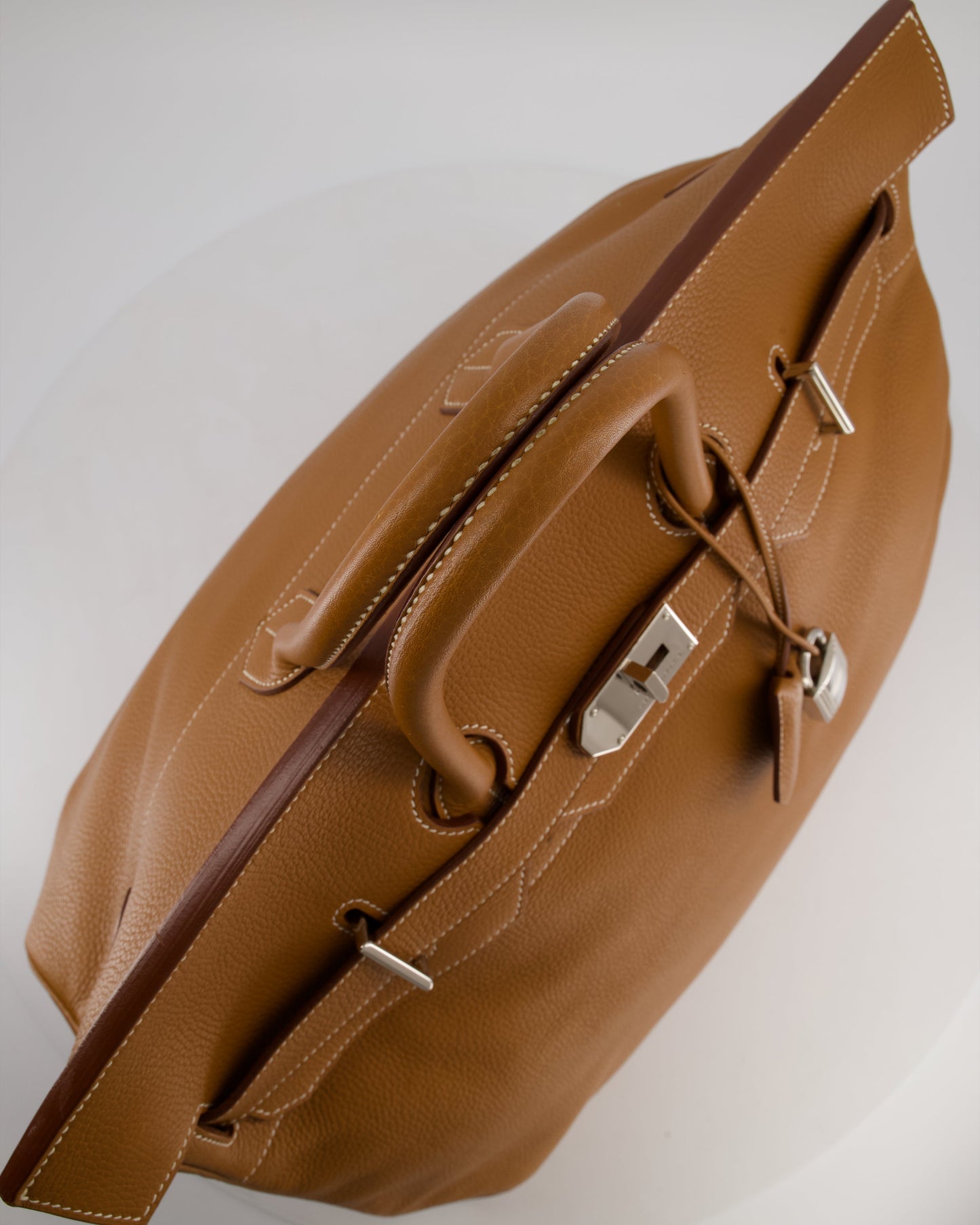 Hermes Haut à Courroies HAC 40 Bag in Gold Togo Leather with Palladium Hardware