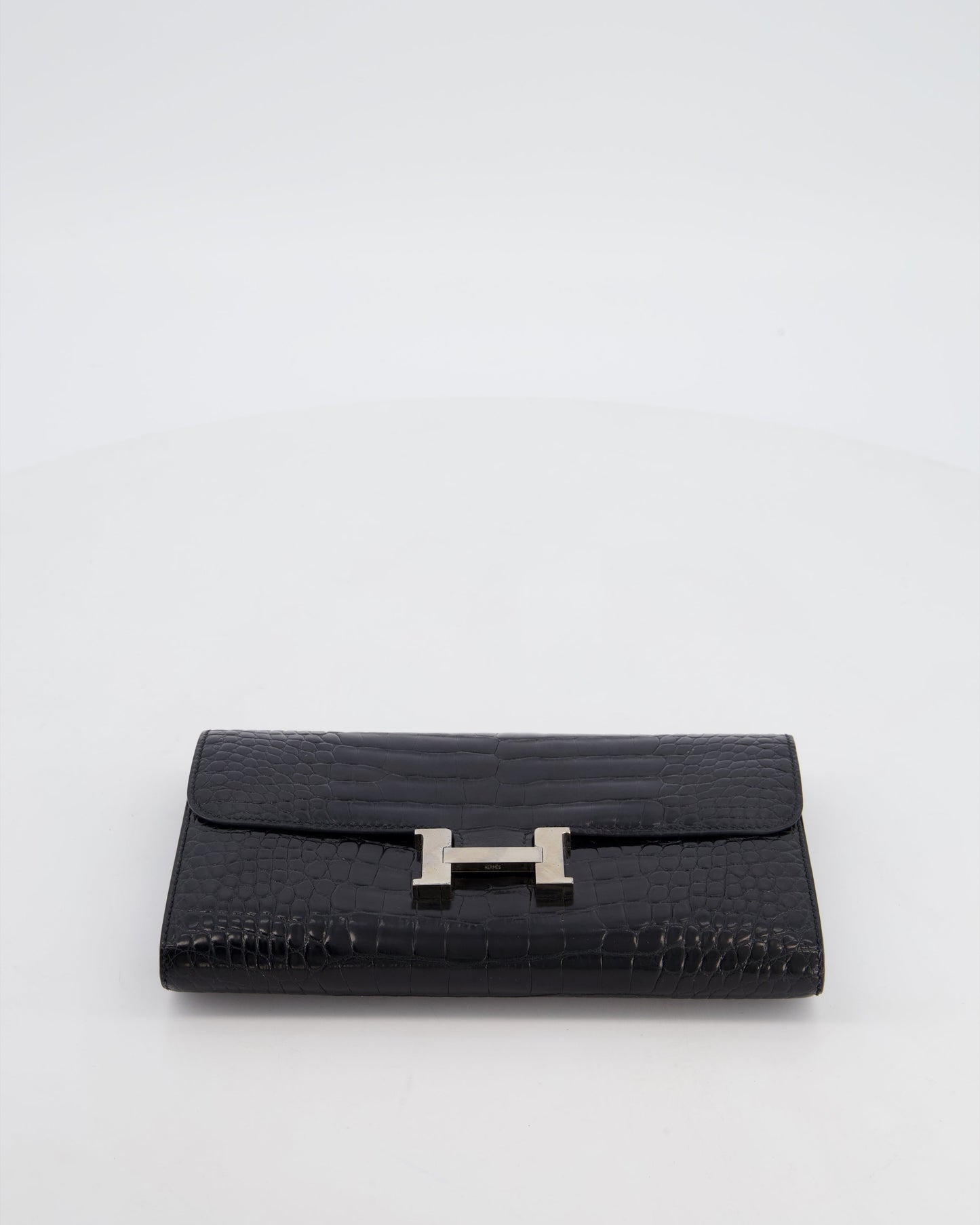 Hermes Constance Wallet in Noir Alligator with Palladium Hardware