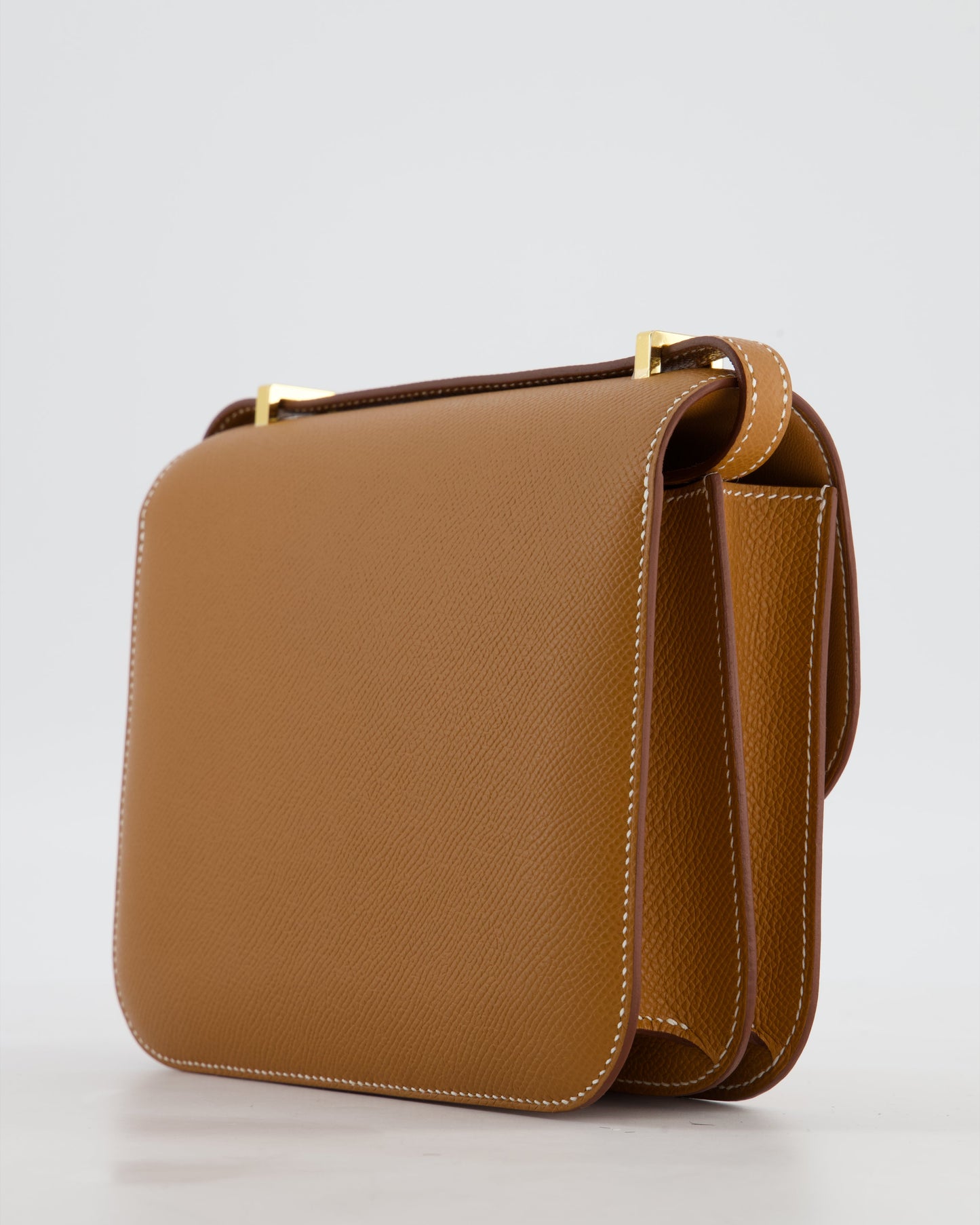 Hermes Mini Constance III Miroir 18 Bag in Gold Epsom Leather with Gold Hardware