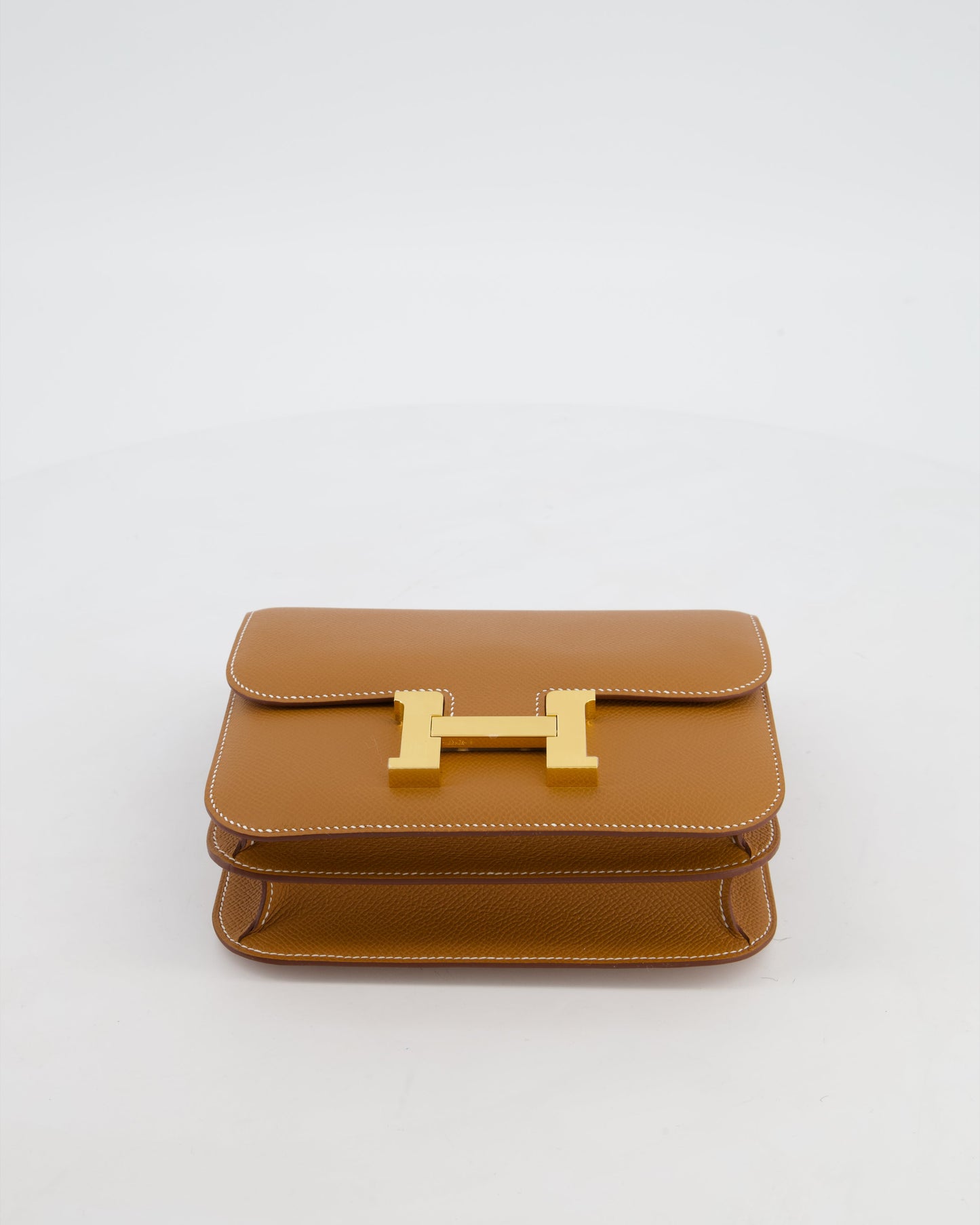 Hermes Mini Constance III Miroir 18 Bag in Gold Epsom Leather with Gold Hardware