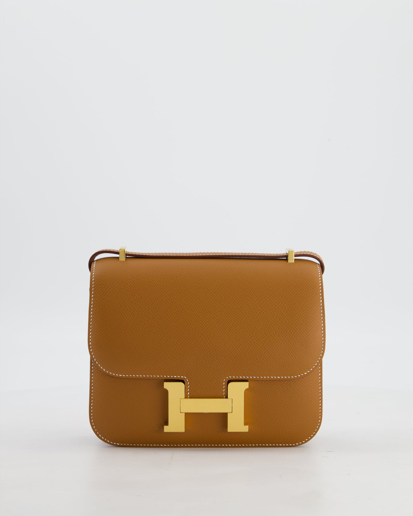 Hermes Mini Constance III Miroir 18 Bag in Gold Epsom Leather with Gold Hardware