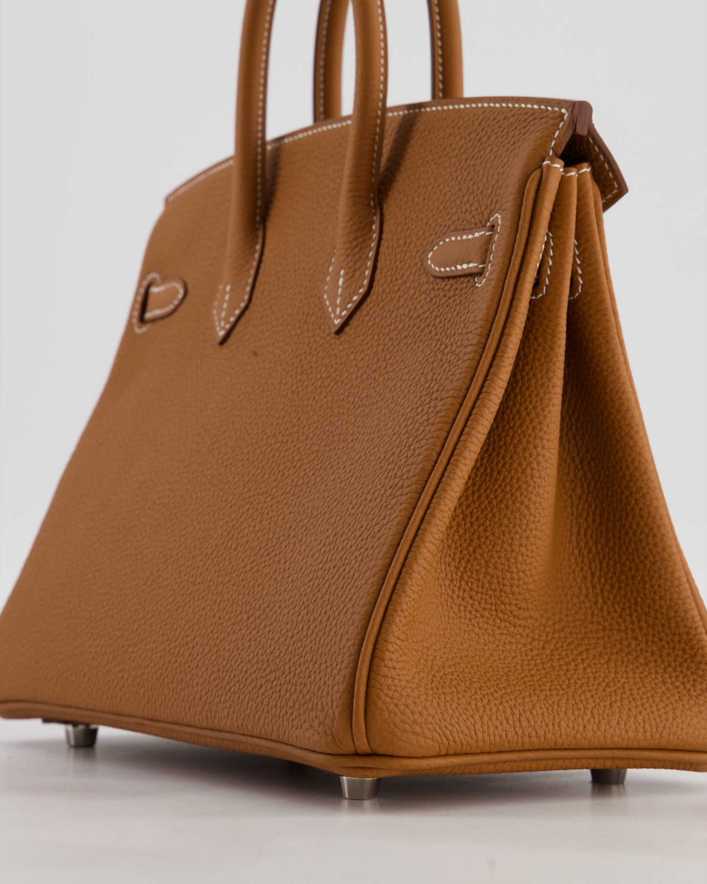 Hermes Birkin 25 Retourne Gold Togo Leather with Palladium Hardware