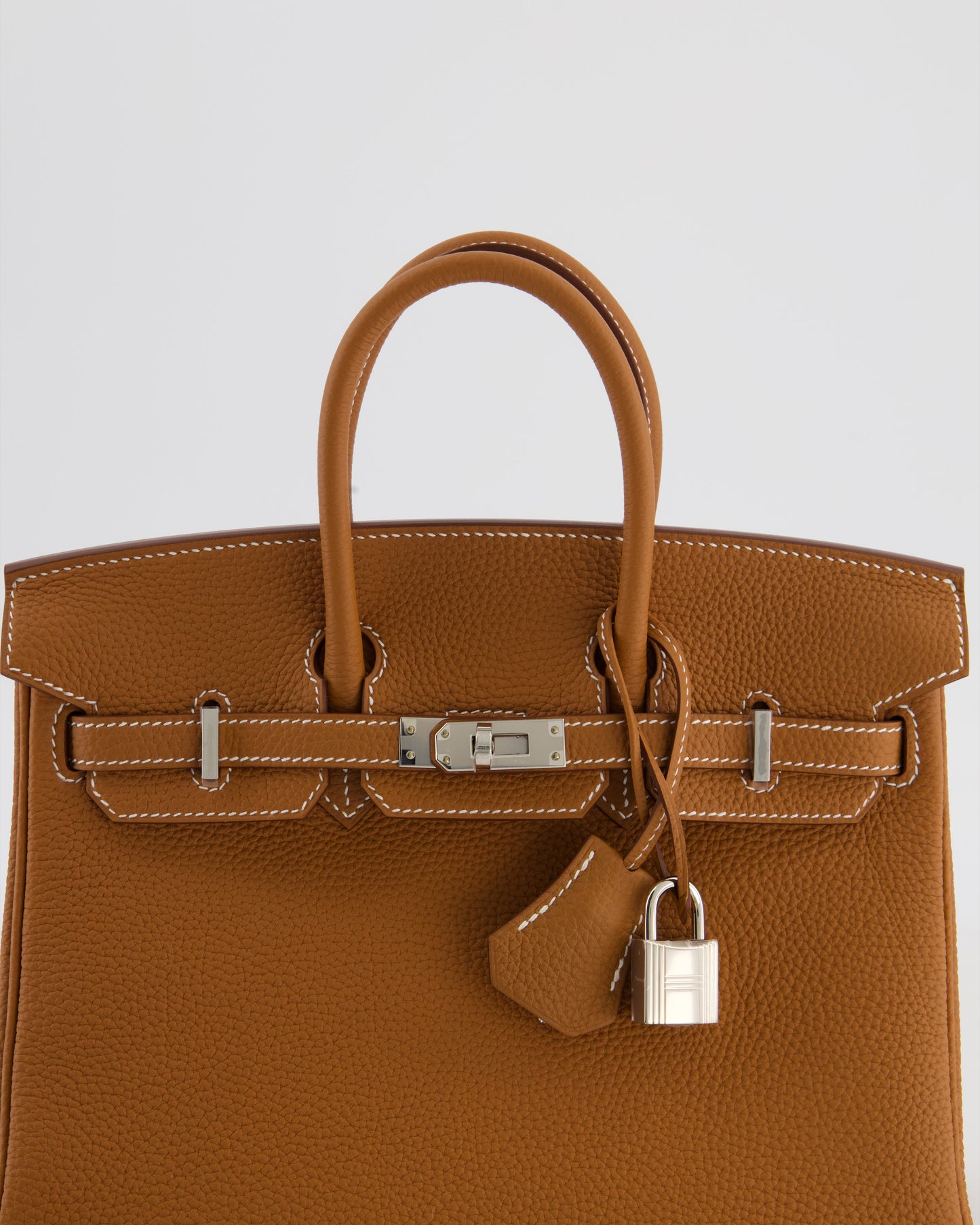 Hermes Birkin 25 Retourne Gold Togo Leather with Palladium Hardware