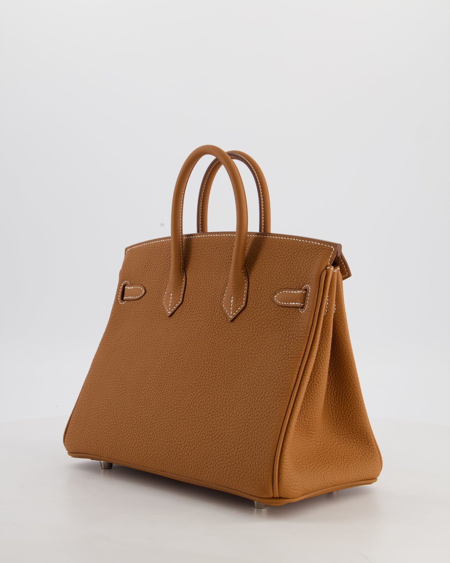 Hermes Birkin 25 Retourne Gold Togo Leather with Palladium Hardware