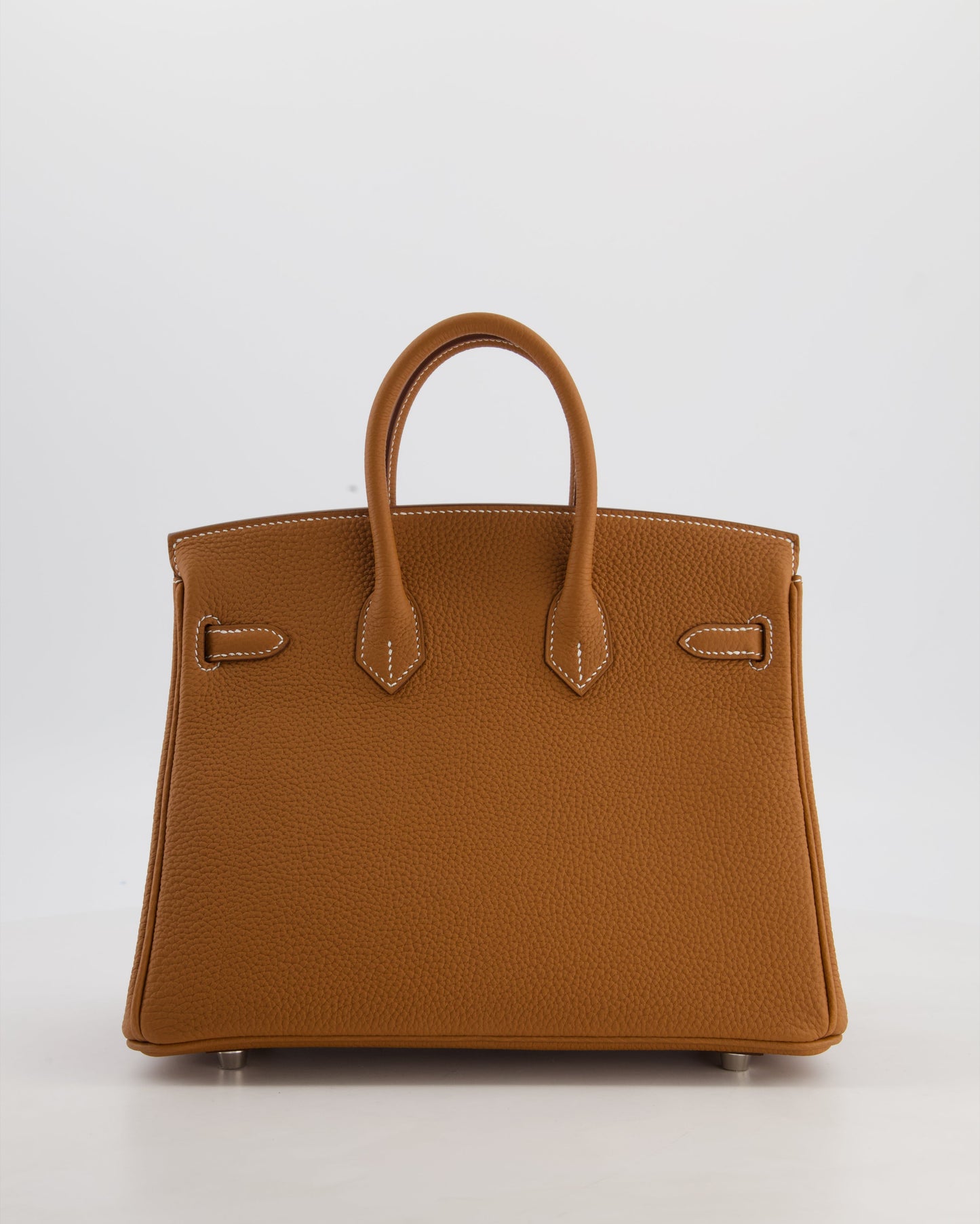 Hermes Birkin 25 Retourne Gold Togo Leather with Palladium Hardware