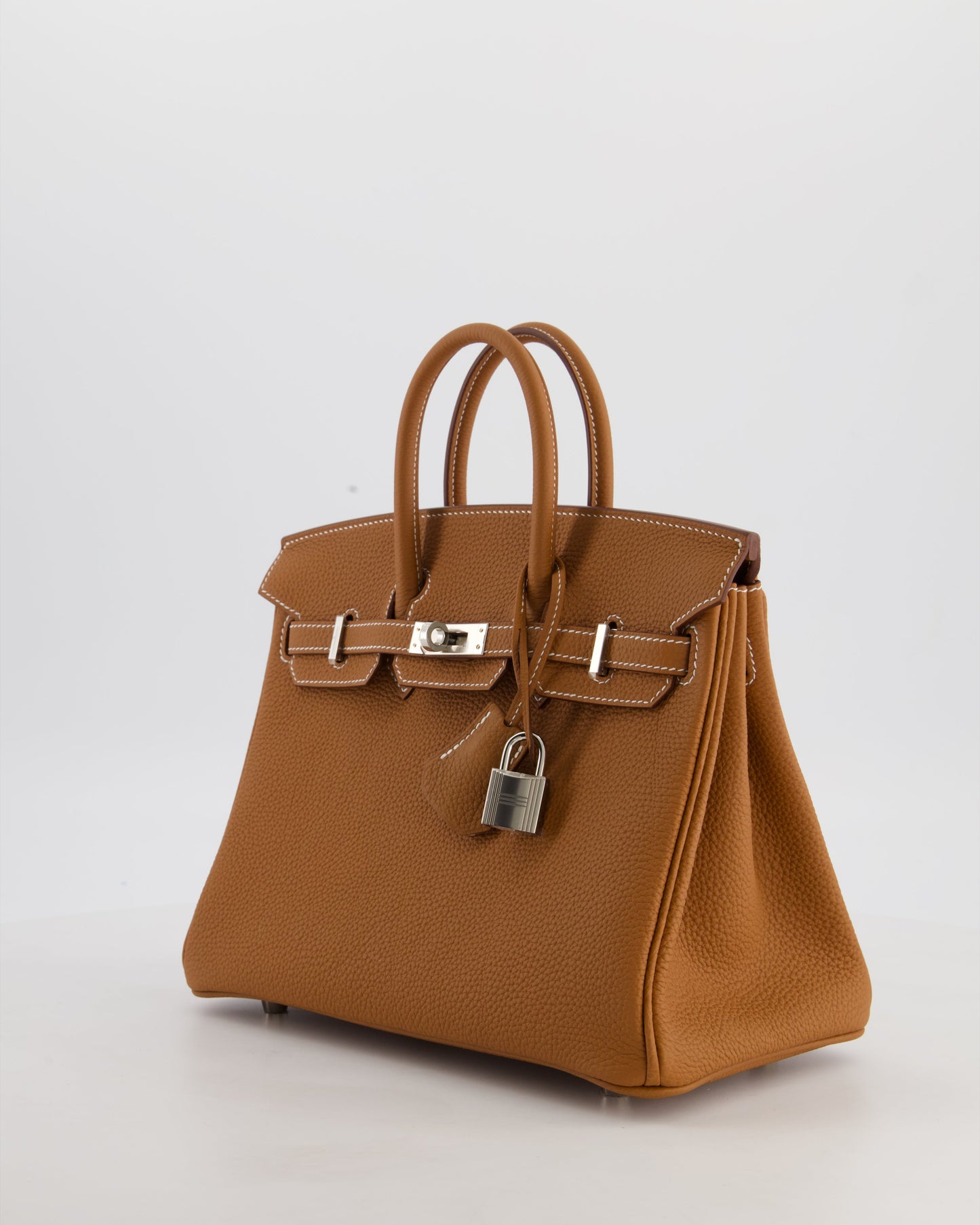 Hermes Birkin 25 Retourne Gold Togo Leather with Palladium Hardware