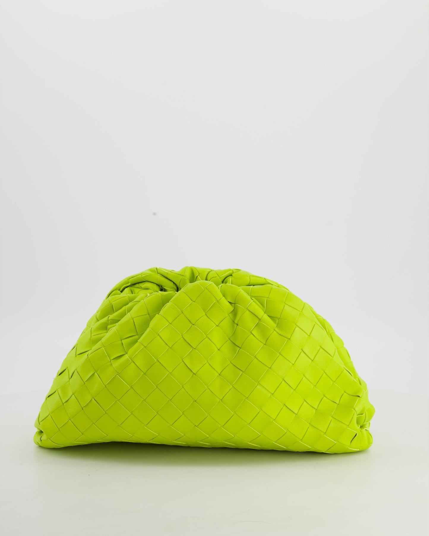 Bottega Veneta Kiwi Intrecciato Leather Clutch Bag