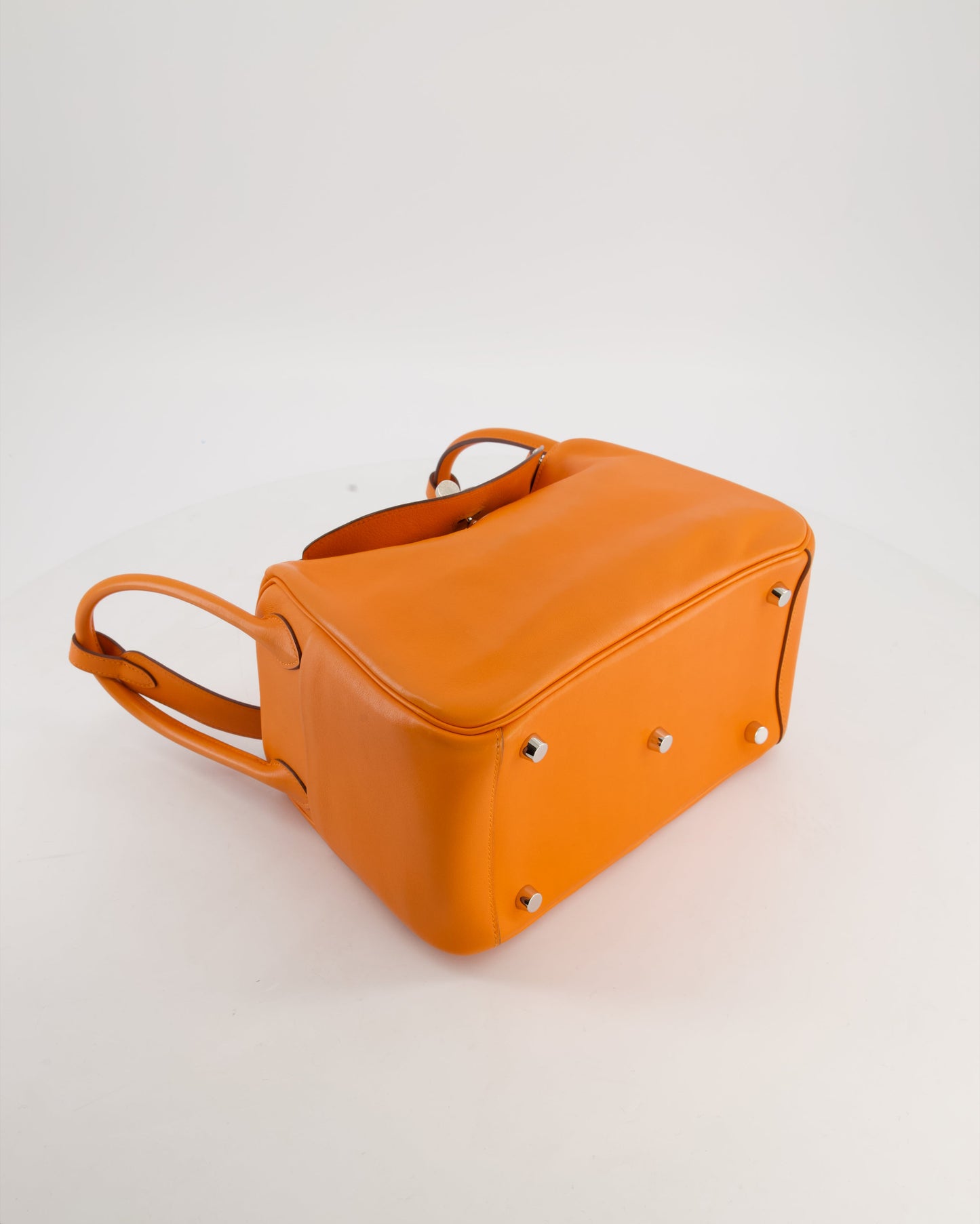 Hermes Lindy 26 Bag in Orange H Swift Leather with Palladium Hardware