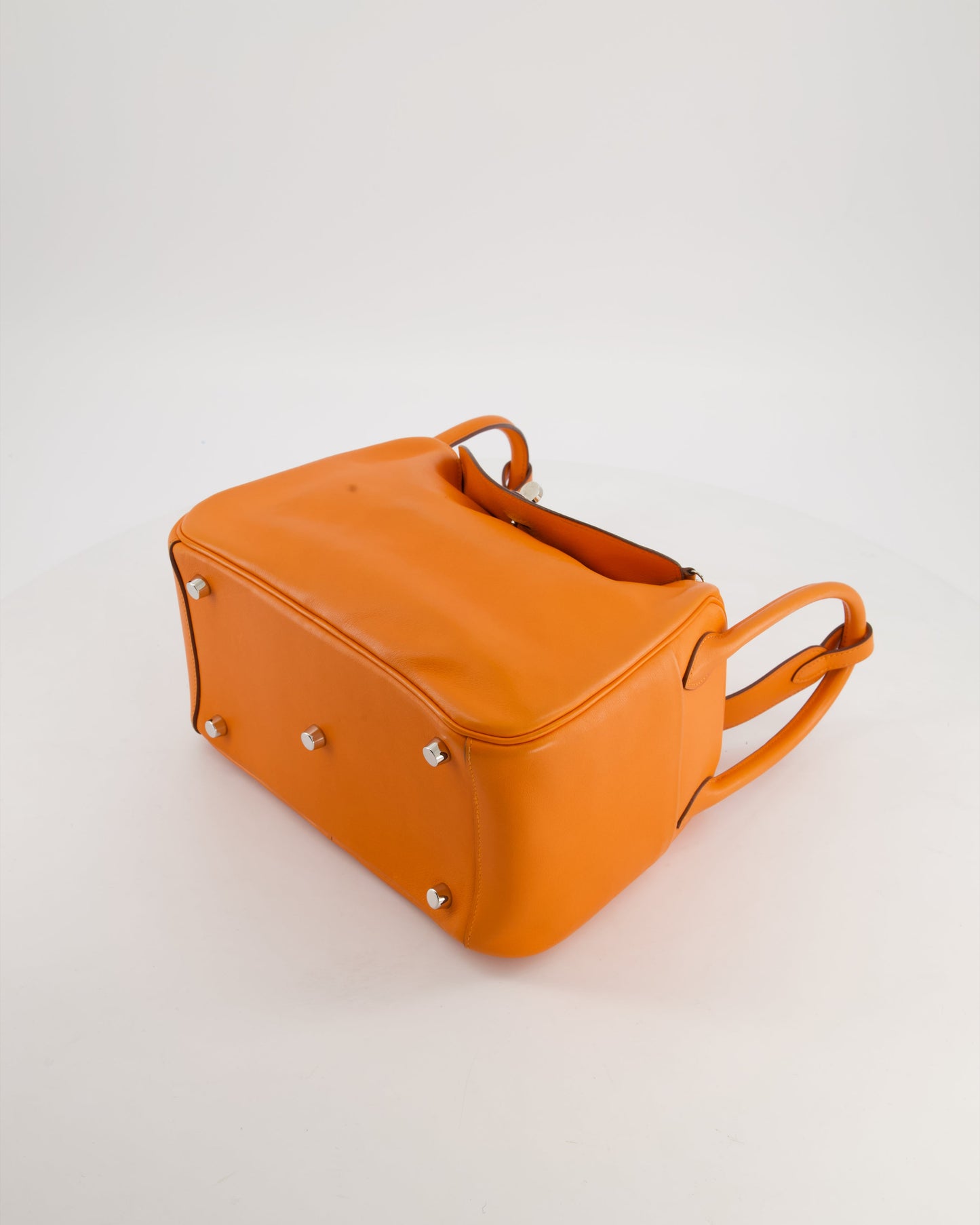 Hermes Lindy 26 Bag in Orange H Swift Leather with Palladium Hardware
