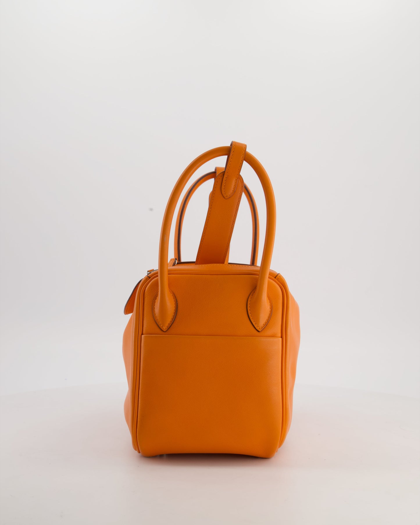 Hermes Lindy 26 Bag in Orange H Swift Leather with Palladium Hardware
