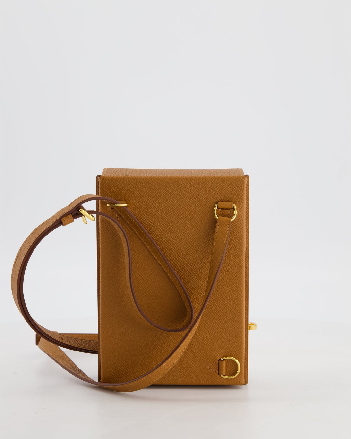 Hermes Kelly Multipocket To Go Pouch in Gold Epsom Leather with Gold Hardware