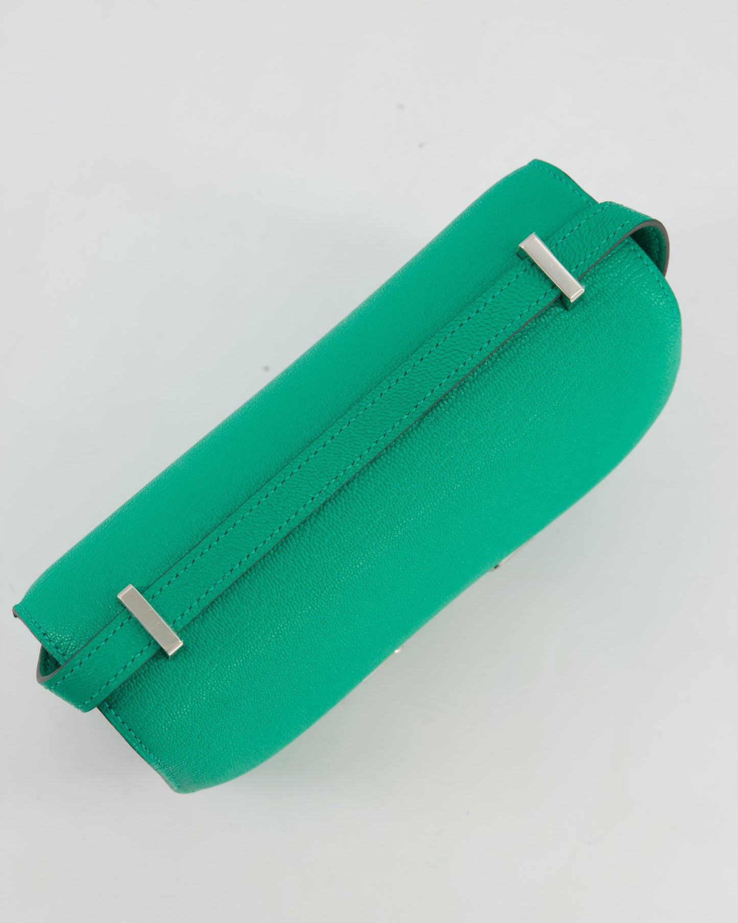 Hermes Mini Constance III Miroir 18 Bag in Menthe Chevre Mysore Leather with Palladium Hardware