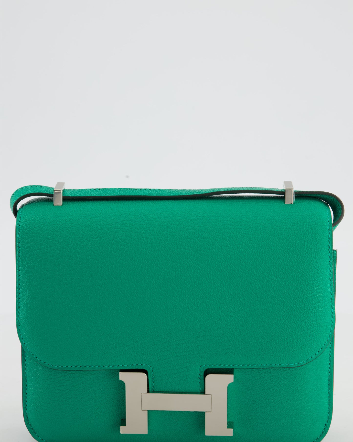 Hermes Mini Constance III Miroir 18 Bag in Menthe Chevre Mysore Leather with Palladium Hardware
