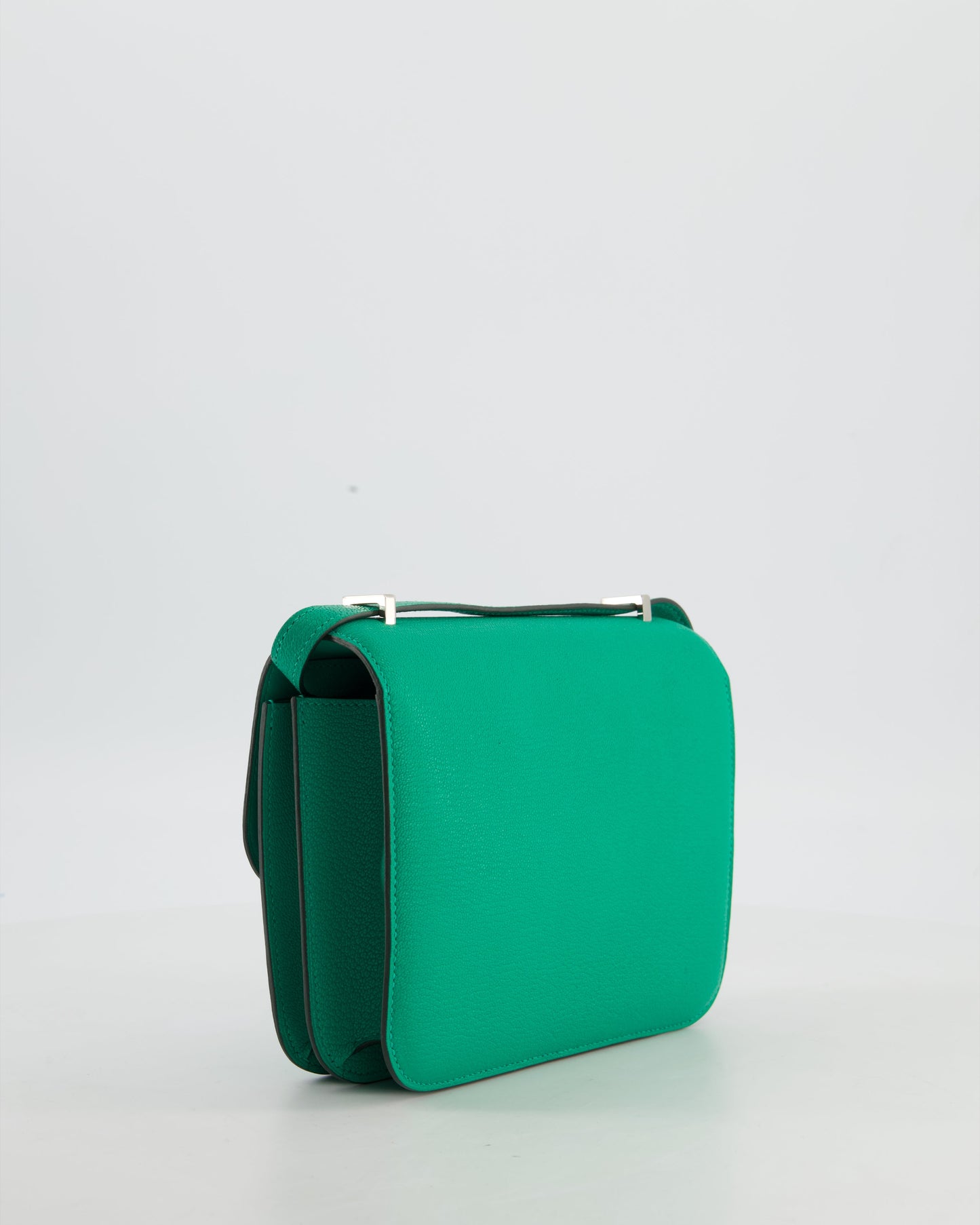 Hermes Mini Constance III Miroir 18 Bag in Menthe Chevre Mysore Leather with Palladium Hardware