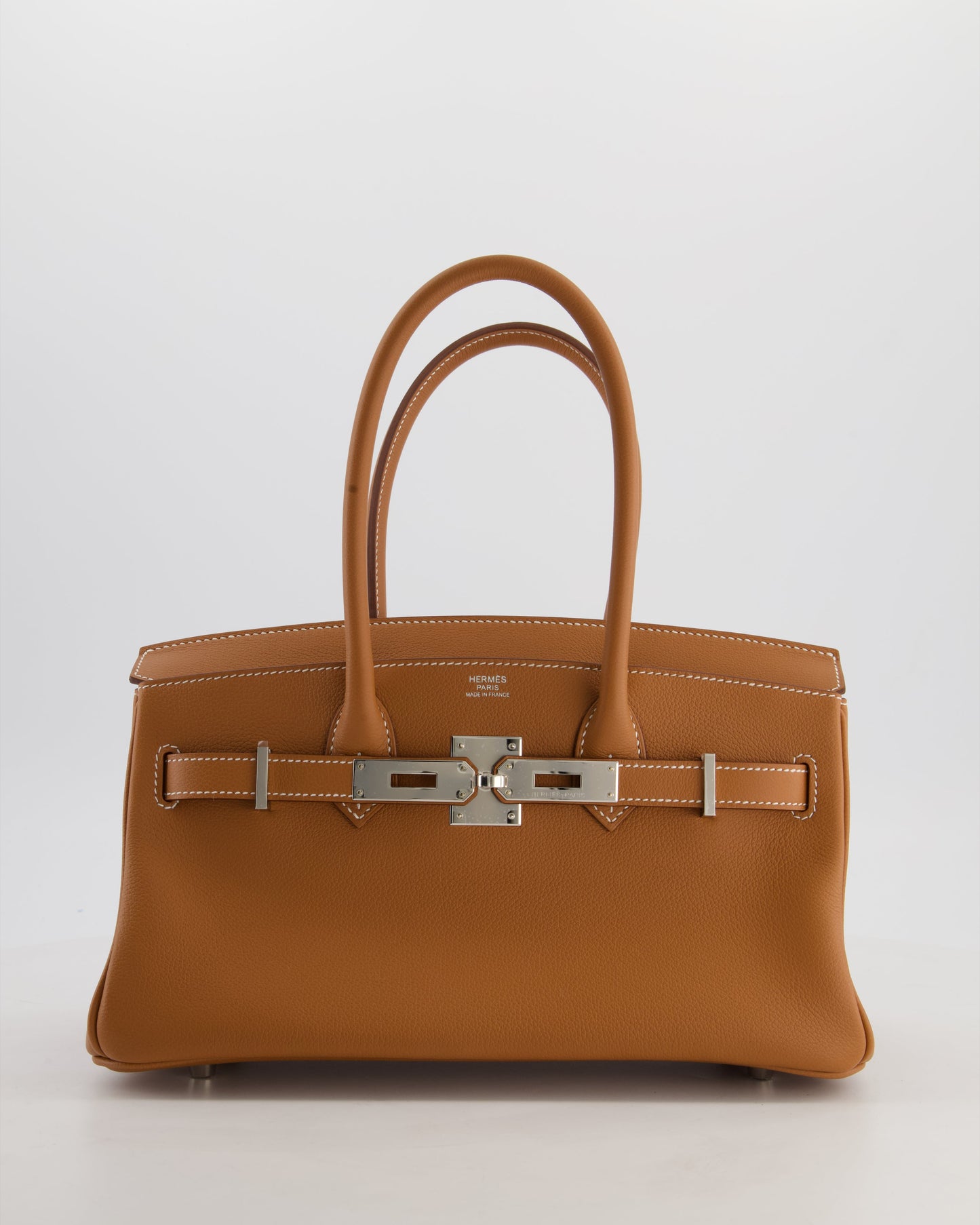 *RARE* Hermes Shoulder Birkin Light 29 Bag in Gold Evercolour Leather with Palladium Hardware