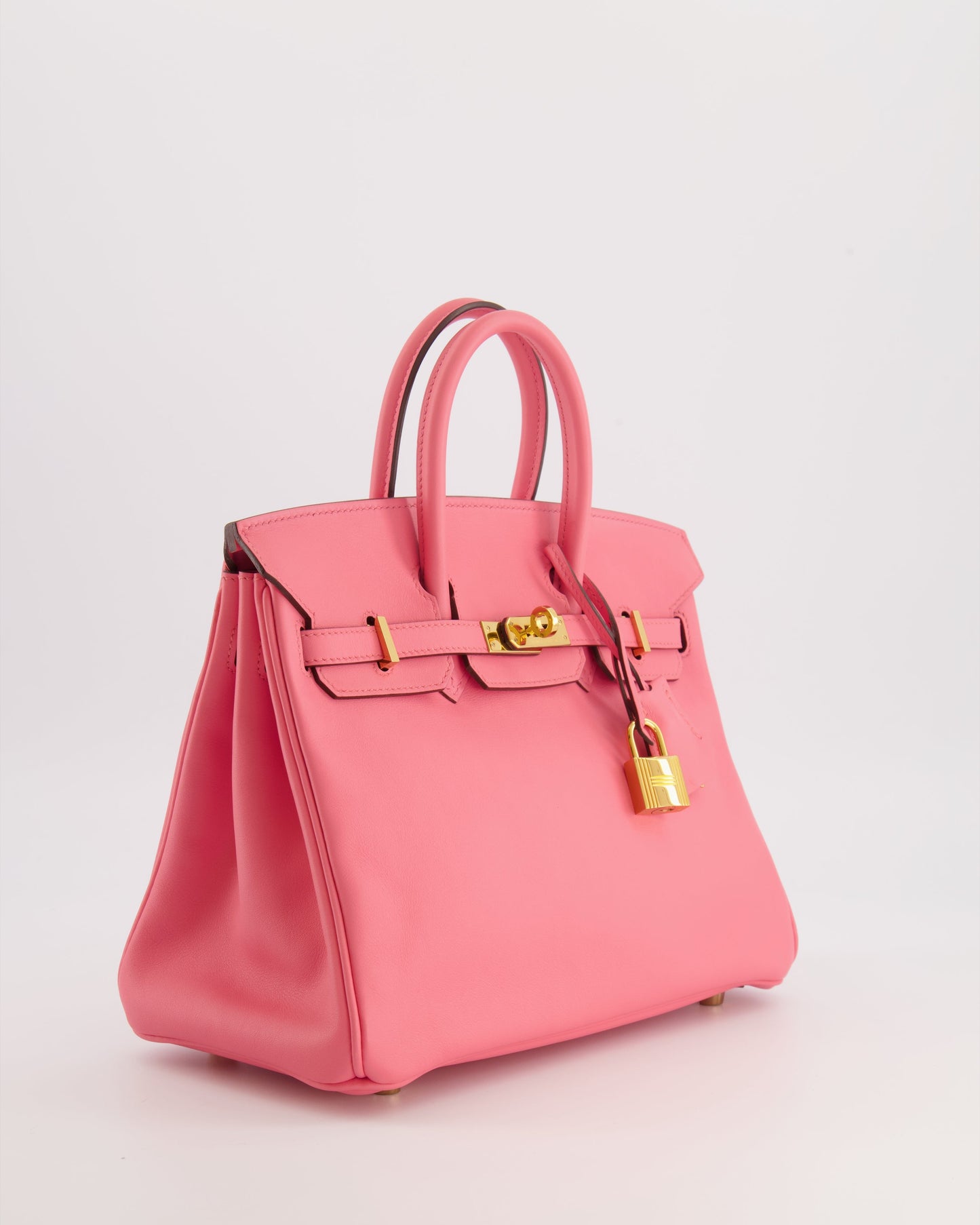 Hermes Birkin 25 Retourne Bag in Rose D'Été Swift Leather with Gold Hardware