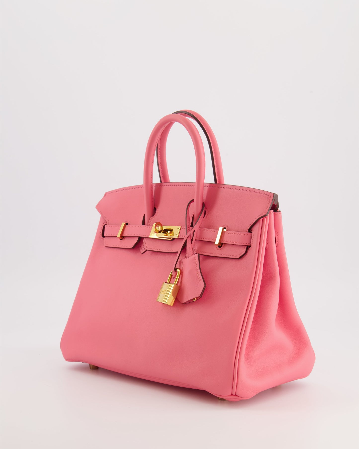 Hermes Birkin 25 Retourne Bag in Rose D'Été Swift Leather with Gold Hardware