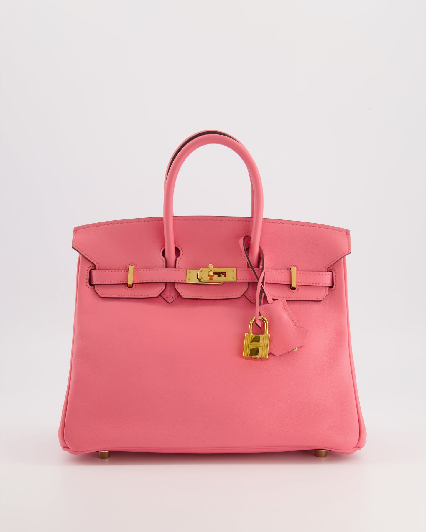 Hermes Birkin 25 Retourne Bag in Rose D'Été Swift Leather with Gold Hardware