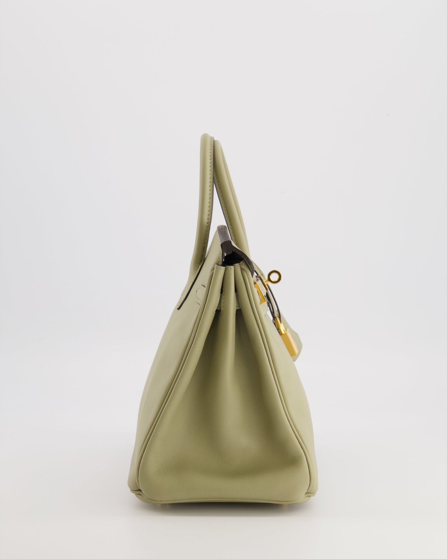 Hermes Birkin 25 Retourne Bag in Sauge Swift Leather with Gold Hardware
