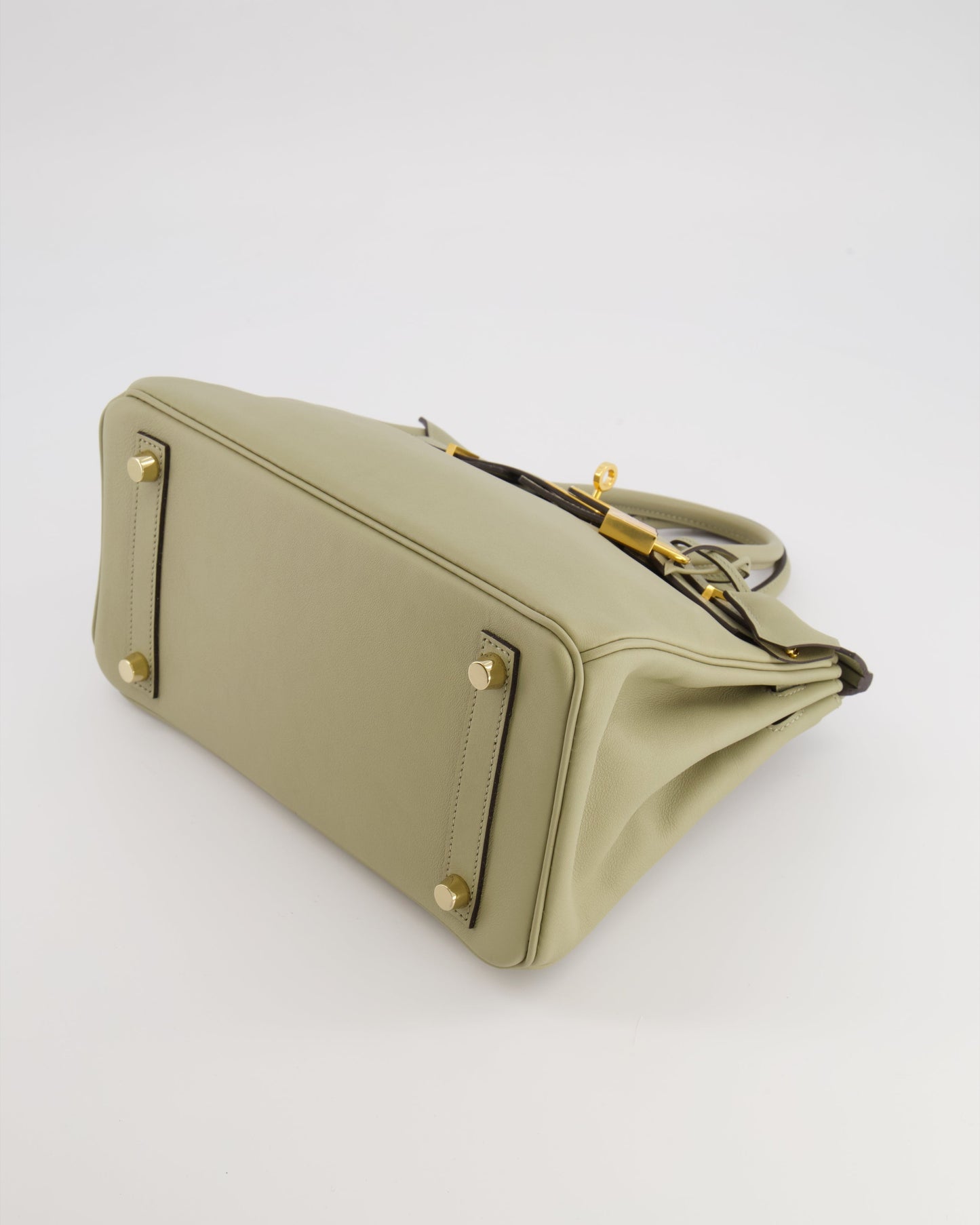 Hermes Birkin 25 Retourne Bag in Sauge Swift Leather with Gold Hardware