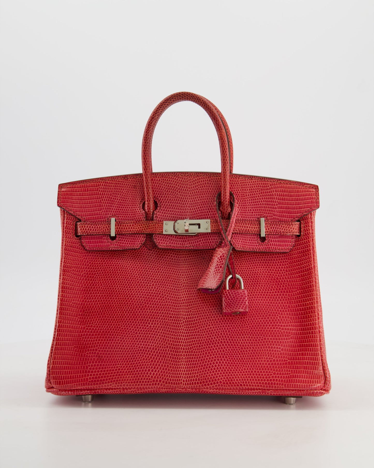 *HOT* Hermes Birkin 25 Verso Retourne Bag in Bougainvillea Lizard Niloticus Leather, Rose Shocking Interior with Palladium Hardware