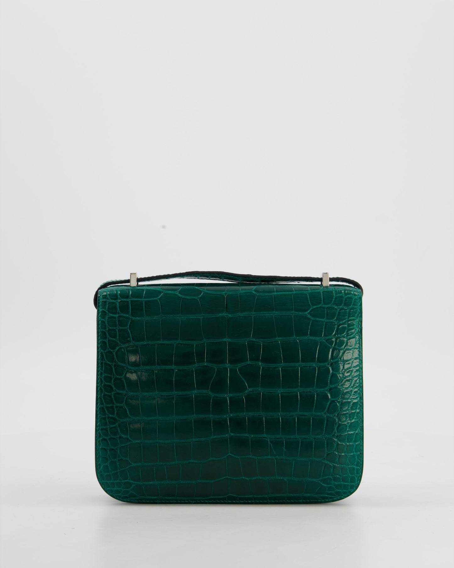 *HOT* Hermes Constance 18 Bag in Vert Bosphore Crocodile Porosus with Palladium Hardware