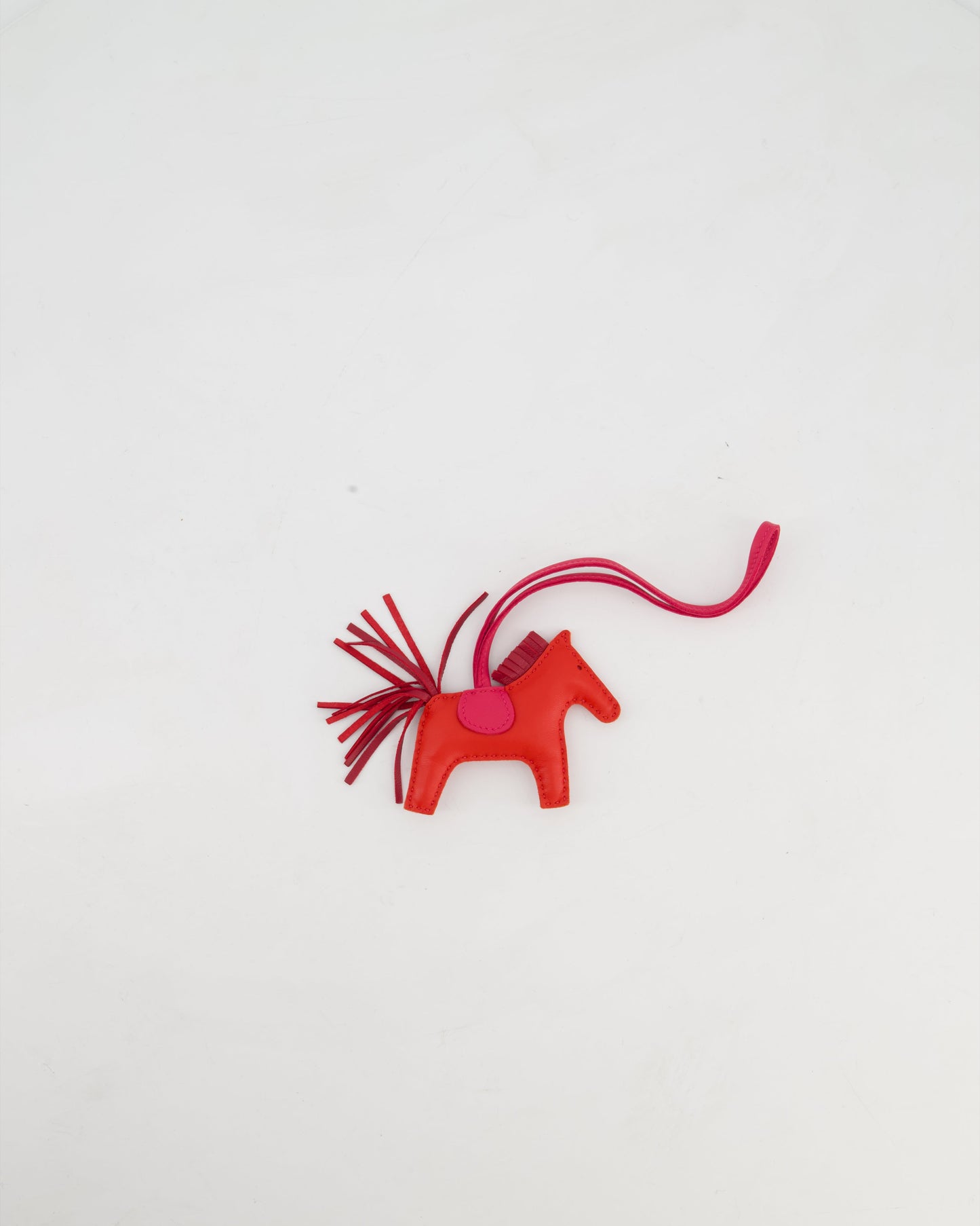 Hermes Rose Jaipur Rodeo in Leather PM Rodeo Bag Charm